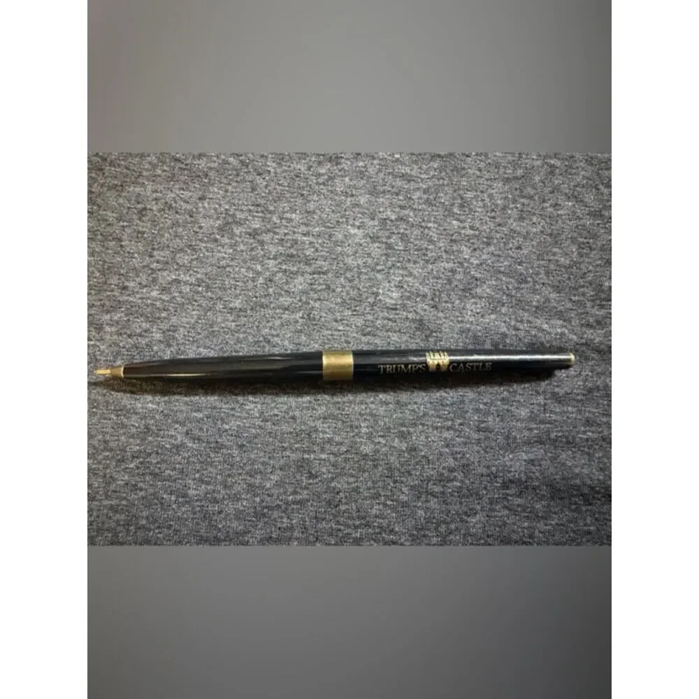 Trump’s Castle Souvenir Pen – Black & Gold Casino Memorabilia